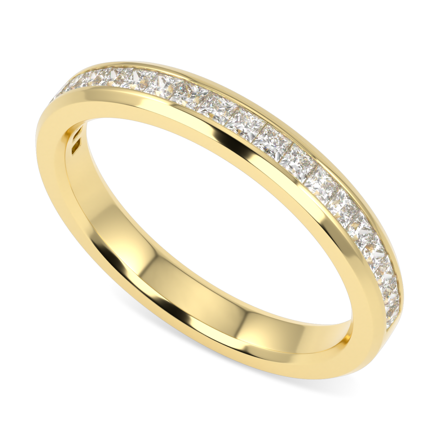 Brilliance 40 Yellow Gold Half Diamond Band