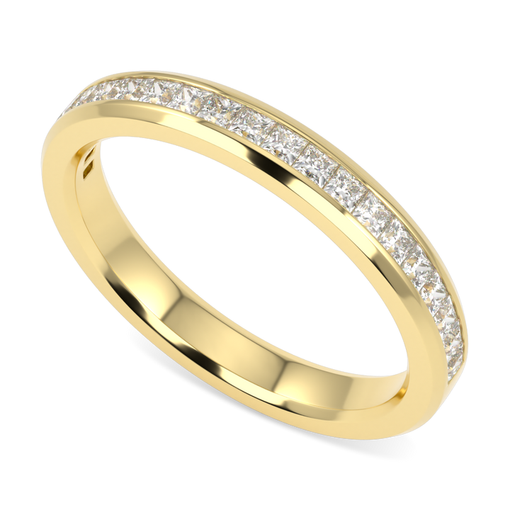 Brilliance 40 Yellow Gold Half Diamond Band