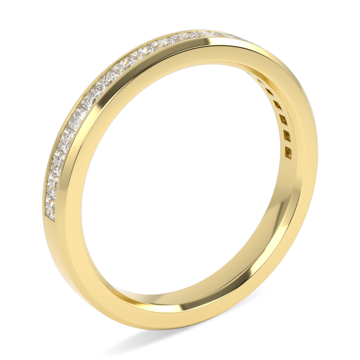 Brilliance 40 Yellow Gold Half Diamond Band