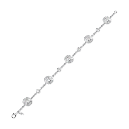 Cipher Small White Gold Diamond Geometric Halo Bracelet