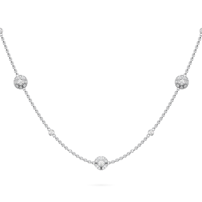 Cipher White Gold Diamond Geometric Halo Chain