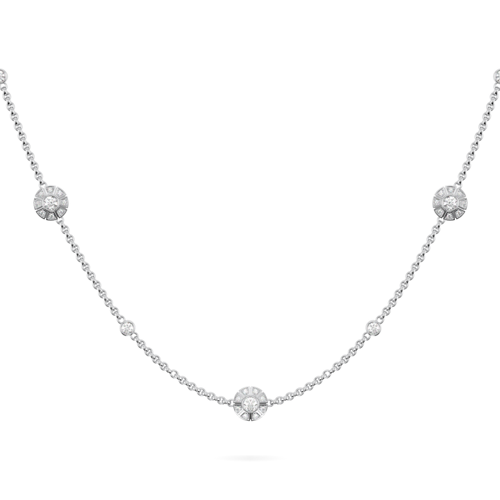 Cipher White Gold Diamond Geometric Halo Chain