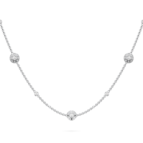 Cipher White Gold Diamond Geometric Halo Chain