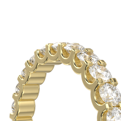 Classic Blacklock 18ct Yellow Gold Half Scalloped Edge Eternity Ring 0.66cts