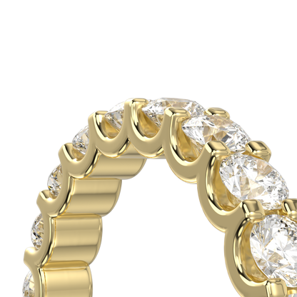 Classic Blacklock 18ct Yellow Gold Half Scalloped Edge Eternity Ring 1.00cts