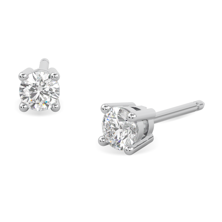 Classic Blacklock Platinum Diamond Stud Earrings