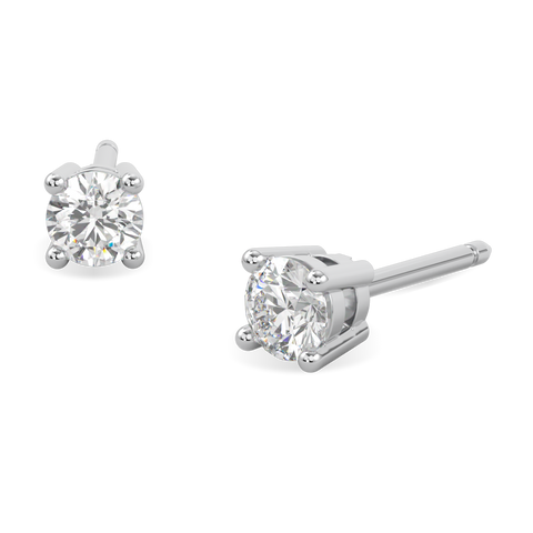 Classic Blacklock Platinum Diamond Stud Earrings