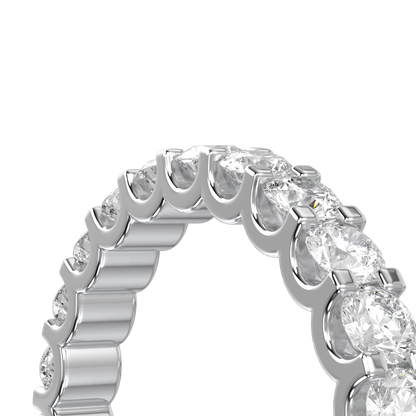 Classic Blacklock Platinum Half Scalloped Edge Eternity Ring 0.66cts