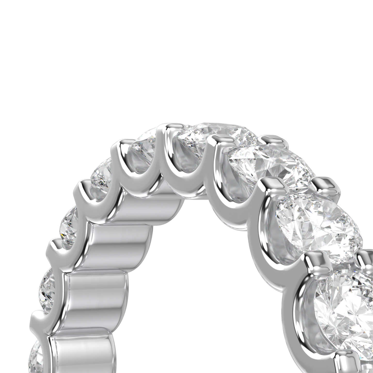 Classic Blacklock Platinum Half Scalloped Edge Eternity Ring 1.00cts