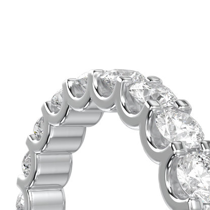 Classic Blacklock Platinum Half Scalloped Edge Eternity Ring 1.00cts