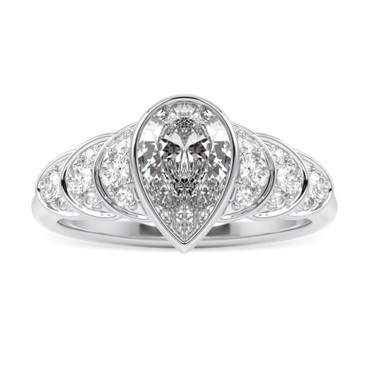 Cove Platinum Pear Shaped Diamond Engagement Ring 1.00cts