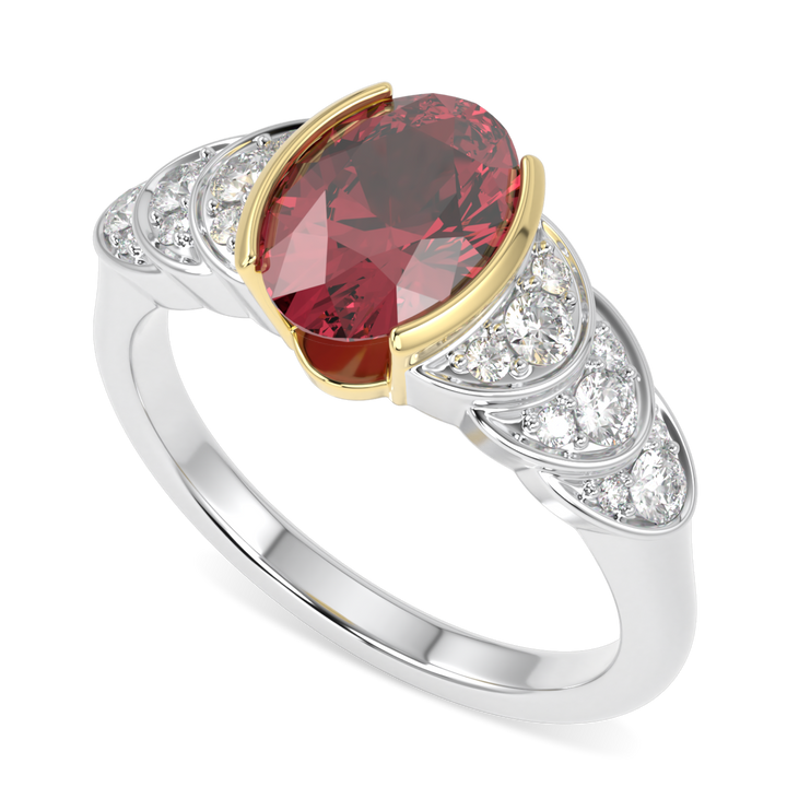 Cove Platinum Ruby And Diamond Engagement Ring 1.00cts