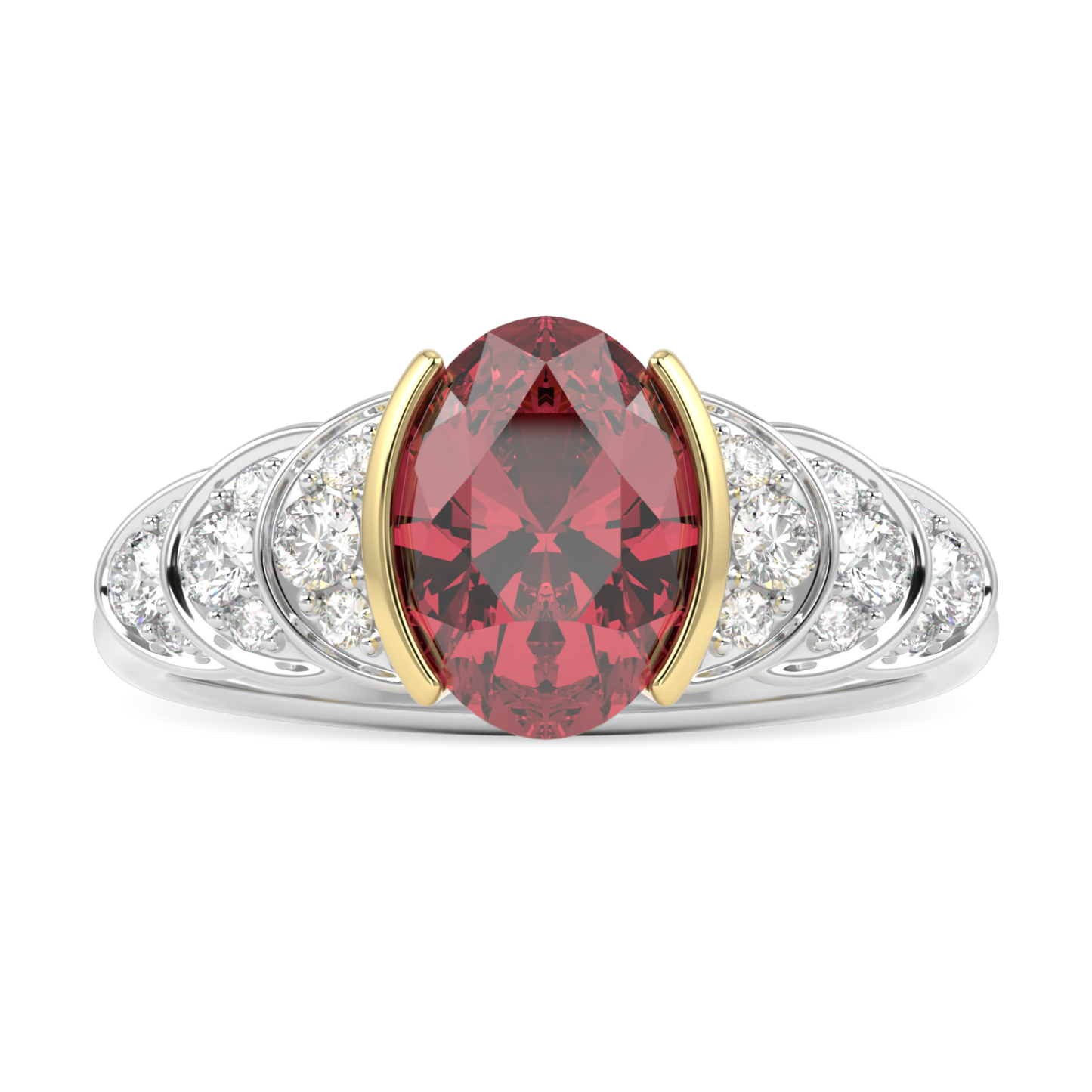 Cove Platinum Ruby And Diamond Engagement Ring 1.00cts