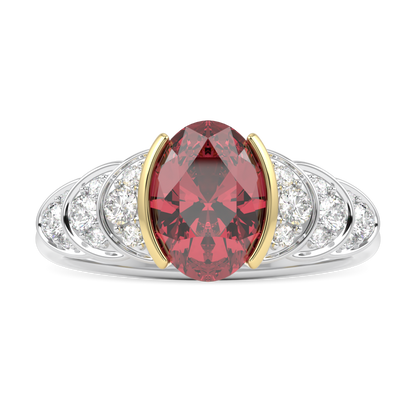 Cove Platinum Ruby And Diamond Engagement Ring 1.00cts