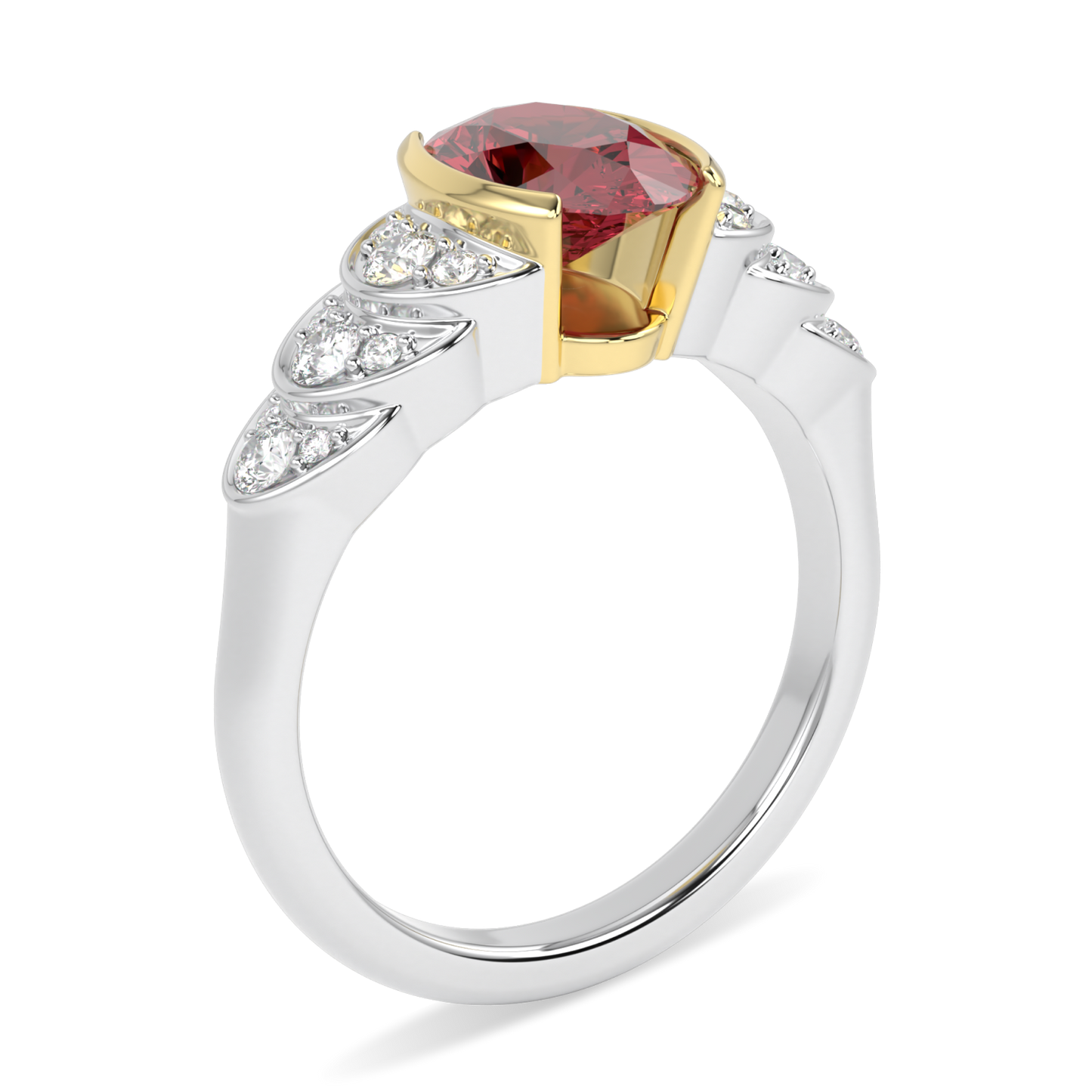 Cove Platinum Ruby And Diamond Engagement Ring 1.00cts