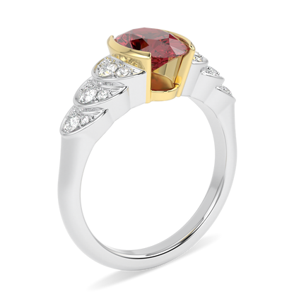 Cove Platinum Ruby And Diamond Engagement Ring 1.00cts