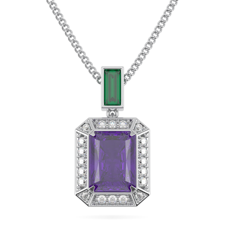 Empower Amethyst Diamond Drop Pendant