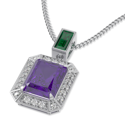 Empower Amethyst Diamond Drop Pendant