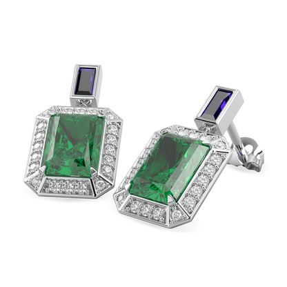 Empower Emerald Diamond Drop Earrings