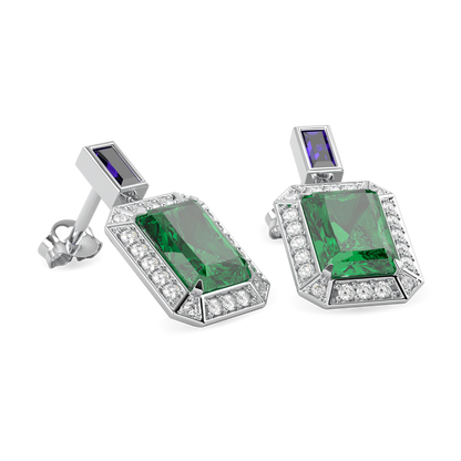 Empower Emerald Diamond Drop Earrings