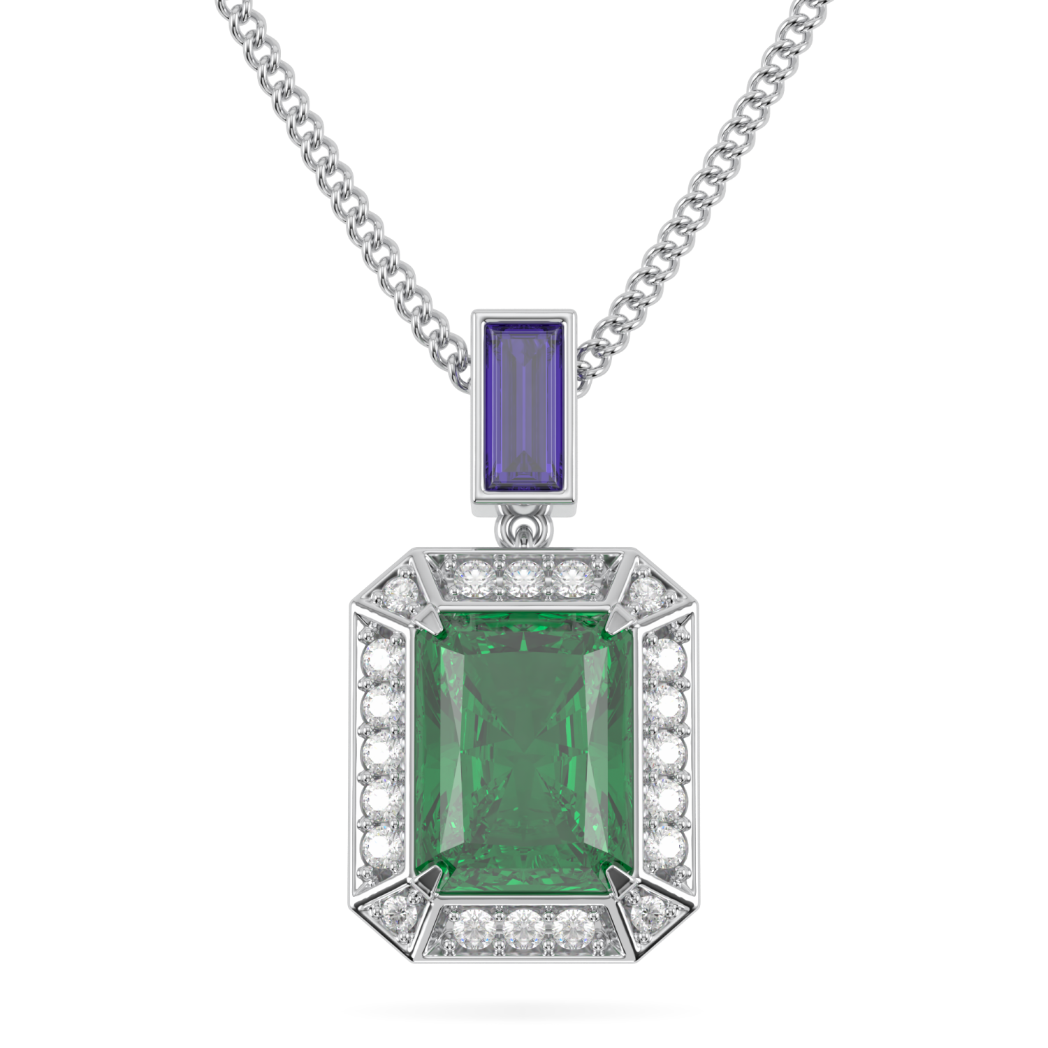 Empower Emerald Diamond Drop Pendant