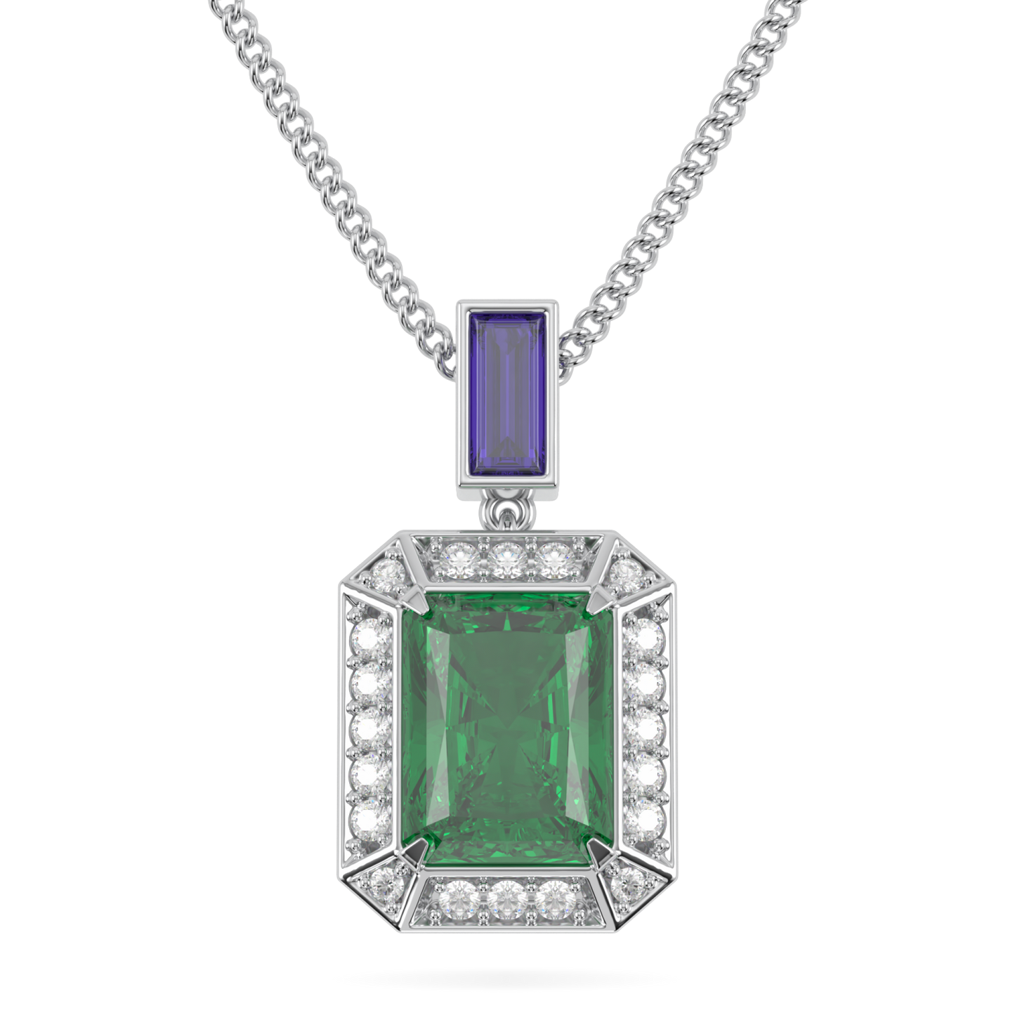 Empower Emerald Diamond Drop Pendant