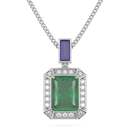 Empower Emerald Diamond Drop Pendant