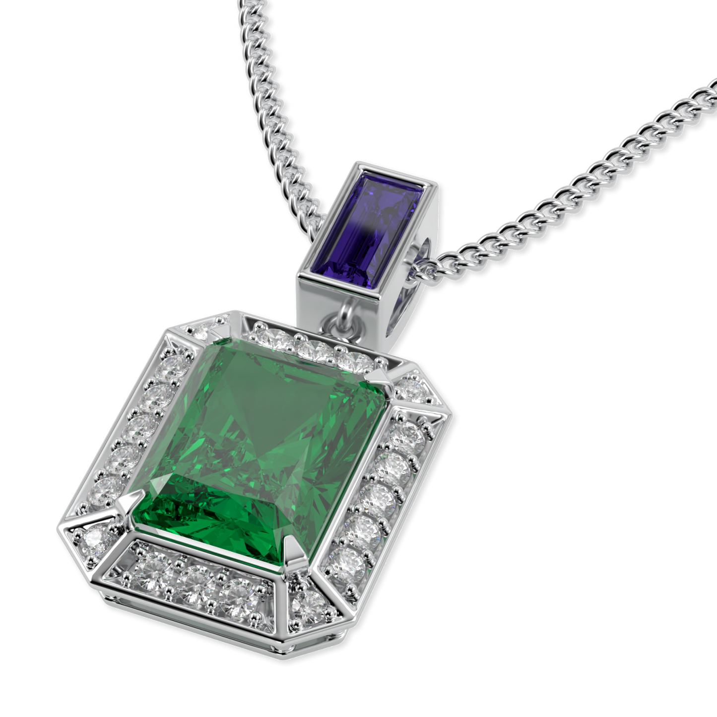 Empower Emerald Diamond Drop Pendant