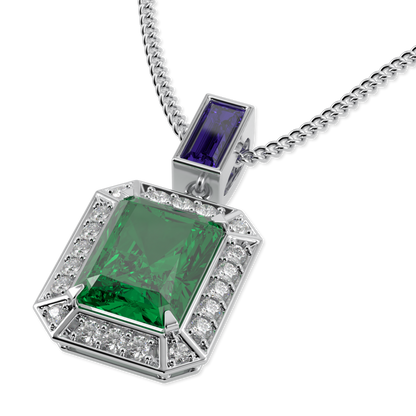 Empower Emerald Diamond Drop Pendant