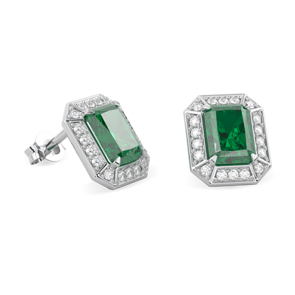 Empower Emerald Diamond Stud Earrings