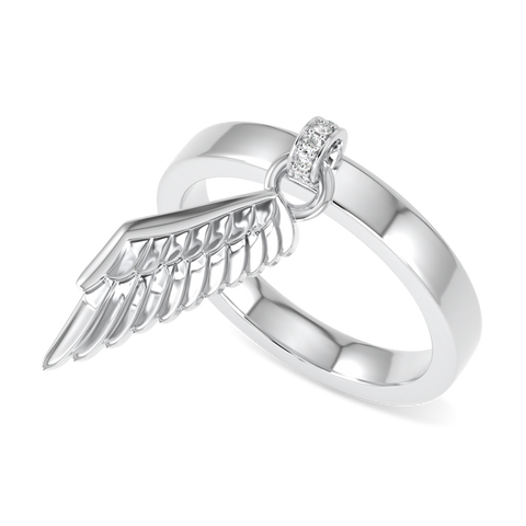 Empower Freedom White Gold Ring