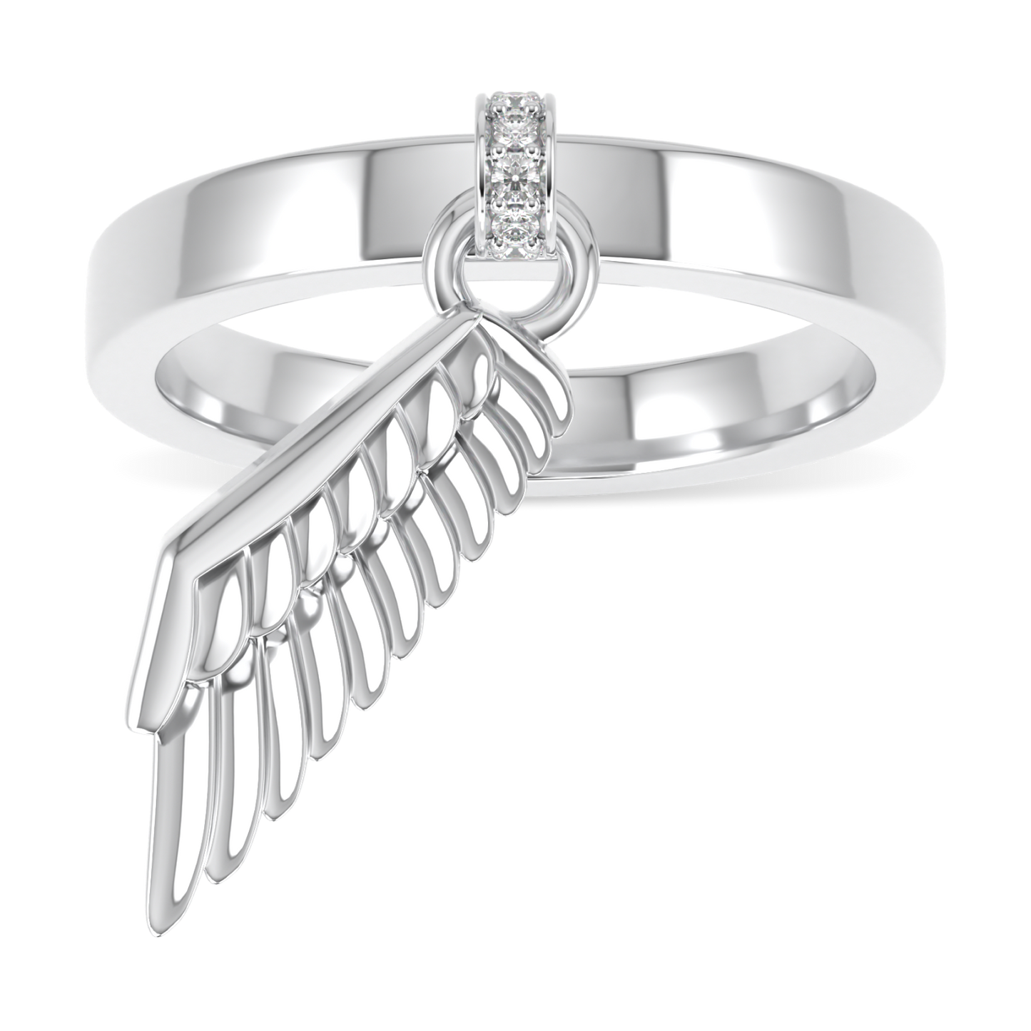 Empower Freedom White Gold Ring