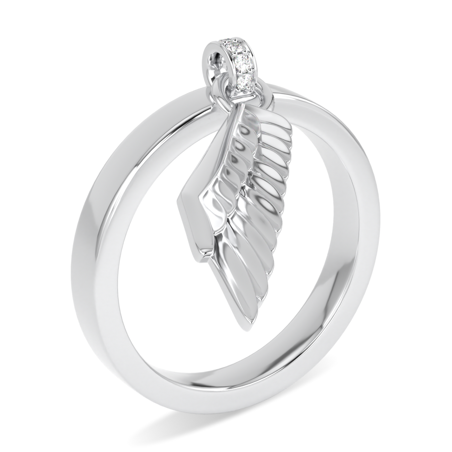 Empower Freedom White Gold Ring