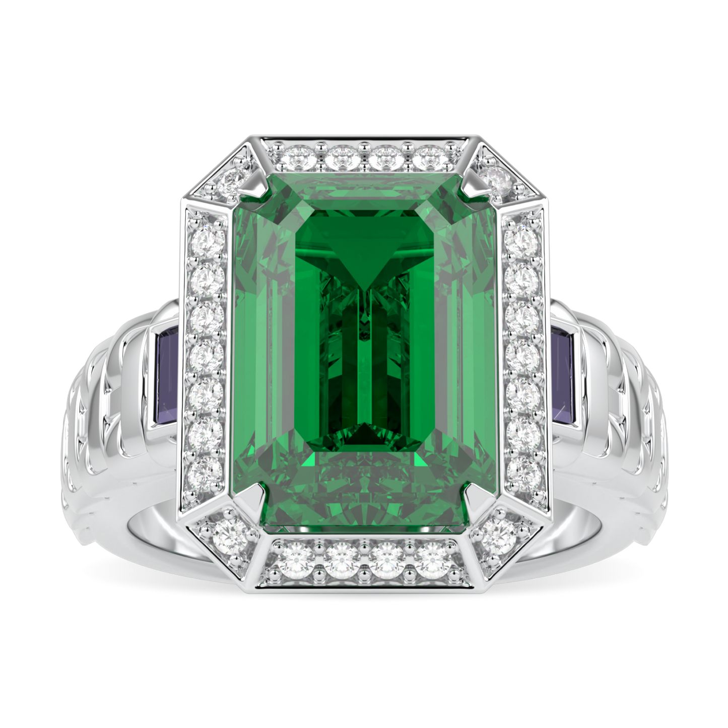 Empower Large Emerald Diamond Ring