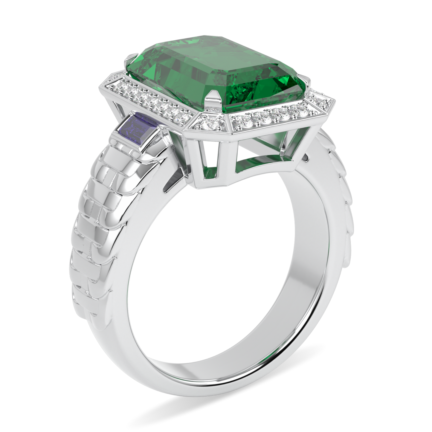 Empower Large Emerald Diamond Ring