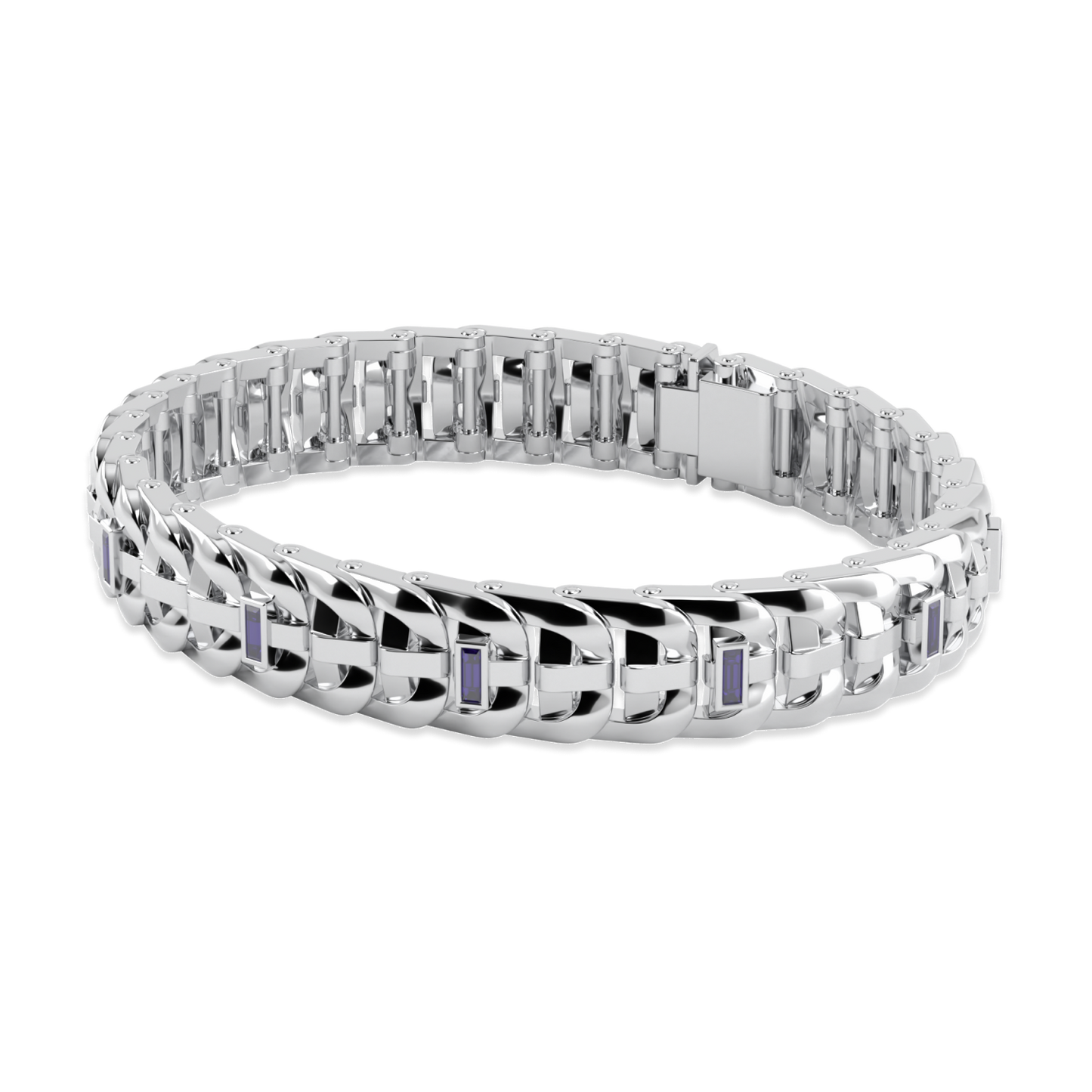 Empower Sapphire White Gold Chain Bracelet