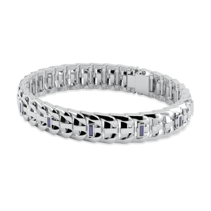 Empower Sapphire White Gold Chain Bracelet