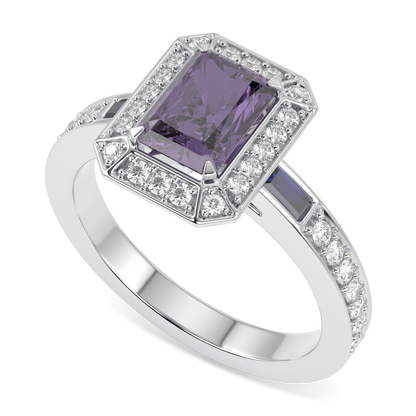 Empower Small Amethyst Diamond Ring