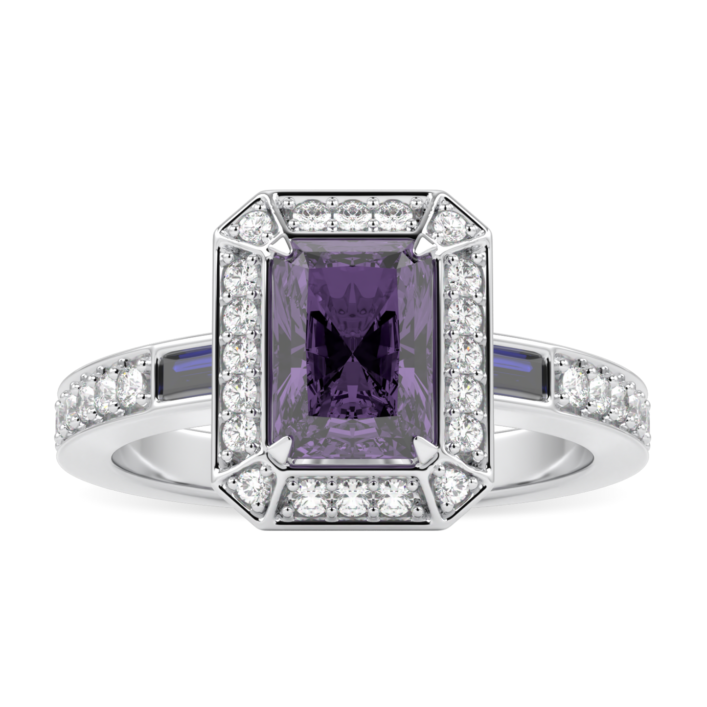 Empower Small Amethyst Diamond Ring