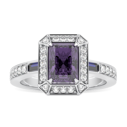 Empower Small Amethyst Diamond Ring