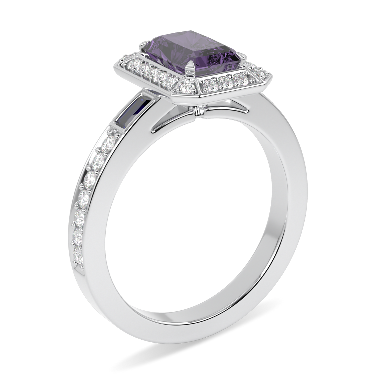 Empower Small Amethyst Diamond Ring