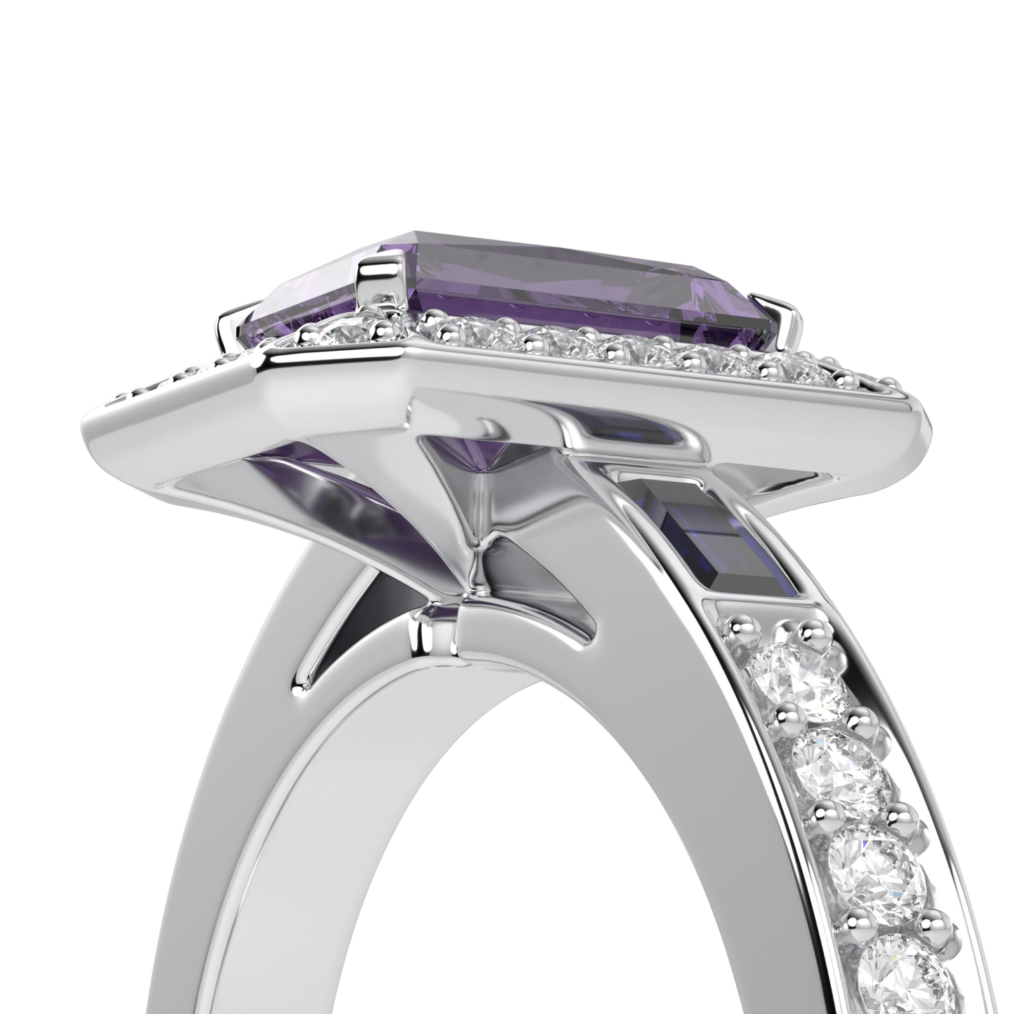 Empower Small Amethyst Diamond Ring