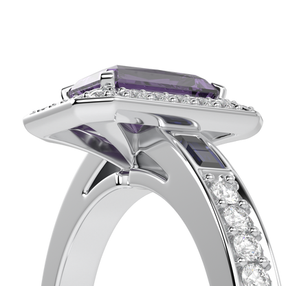 Empower Small Amethyst Diamond Ring