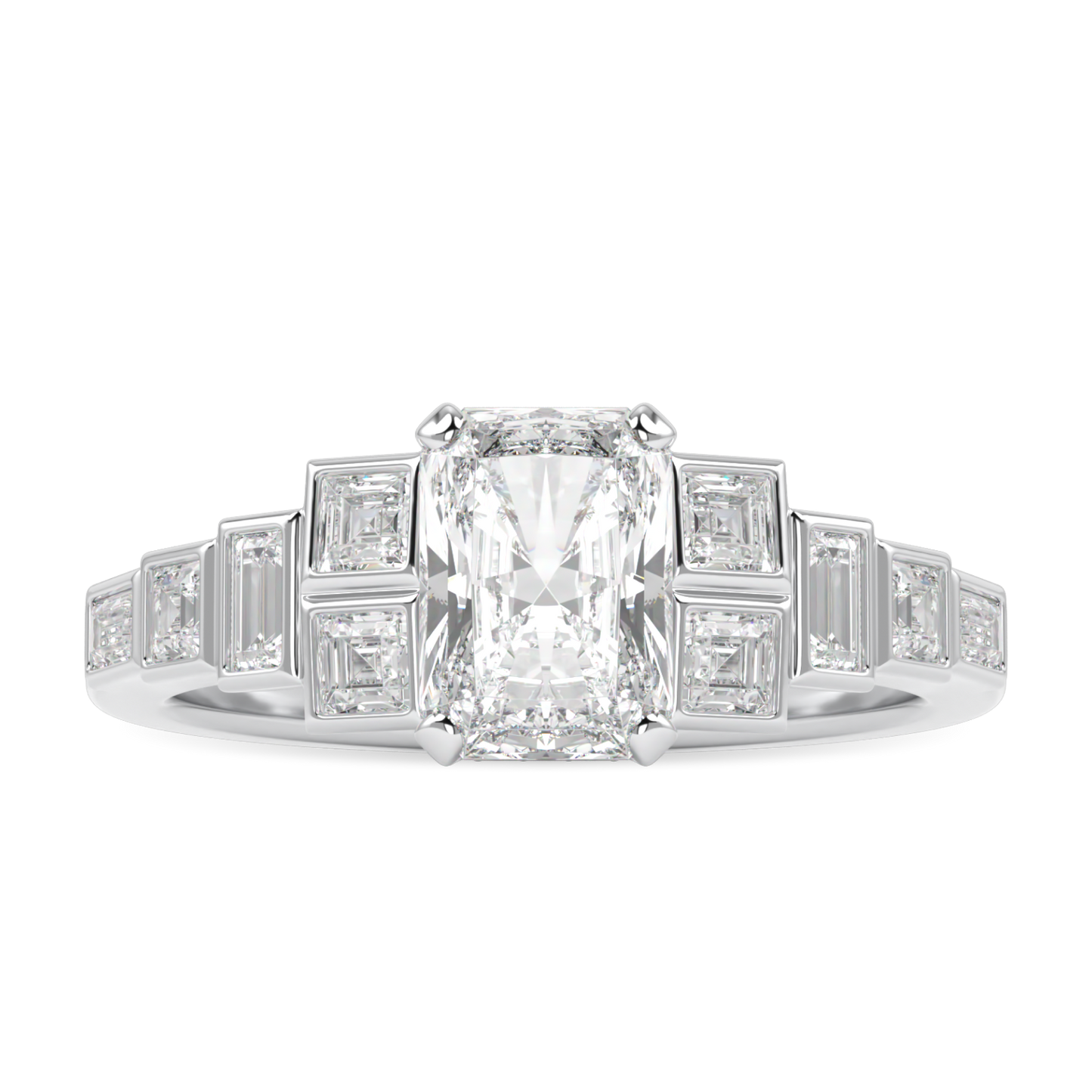 Force Platinum Radiant Cut Diamond Engagement Ring 1.00cts