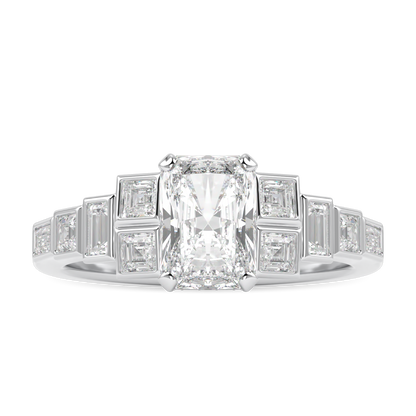 Force Platinum Radiant Cut Diamond Engagement Ring 1.00cts