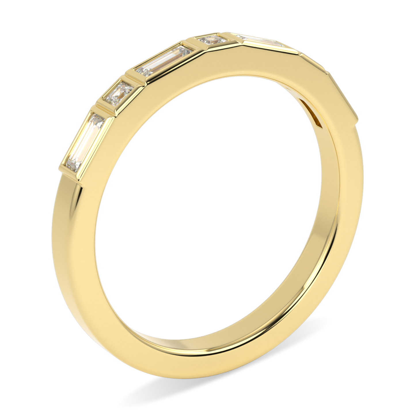 Force Yellow Gold Diamond Wedding Band