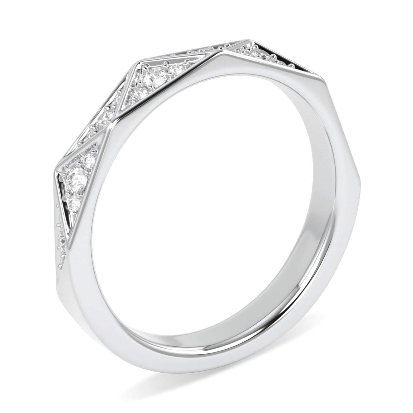 Hawthorn Platinum Diamond Unisex Wedding Band