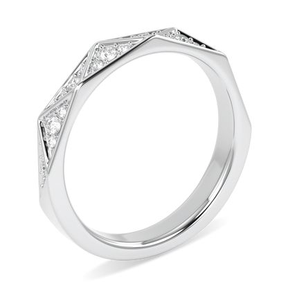 Hawthorn Platinum Diamond Unisex Wedding Band