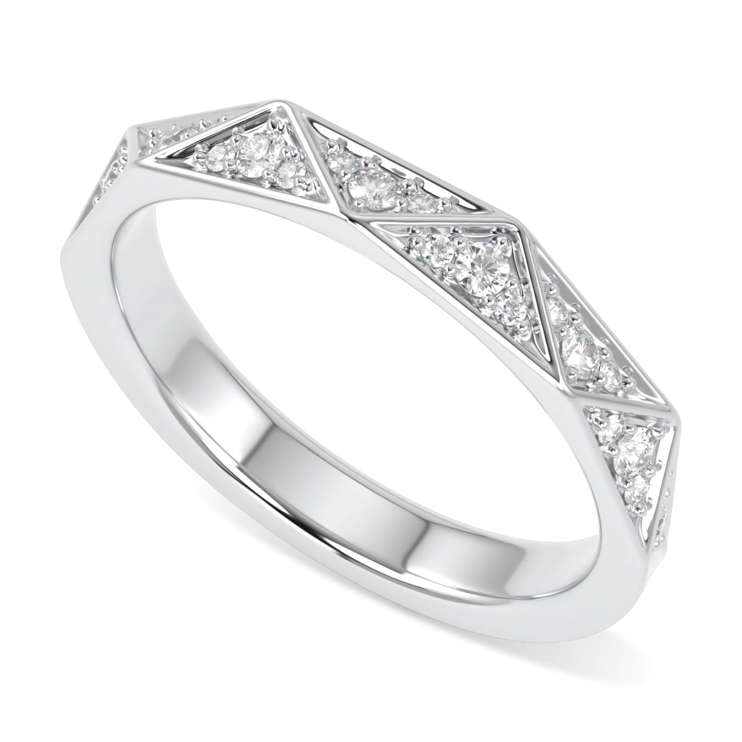 Hawthorn Platinum Diamond Unisex Wedding Band