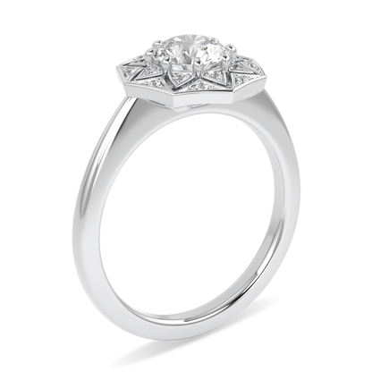 Hawthorn Platinum Round Brilliant Cut Diamond Engagement Ring 0.70cts